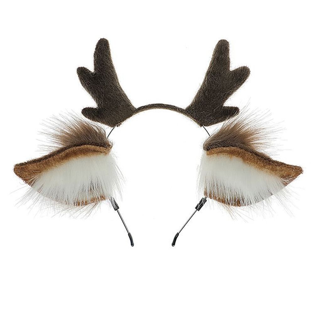 Reindeer Antlers Headband - Unisex Hirschohren Rentiergeweih Stirnband Niedliche Party