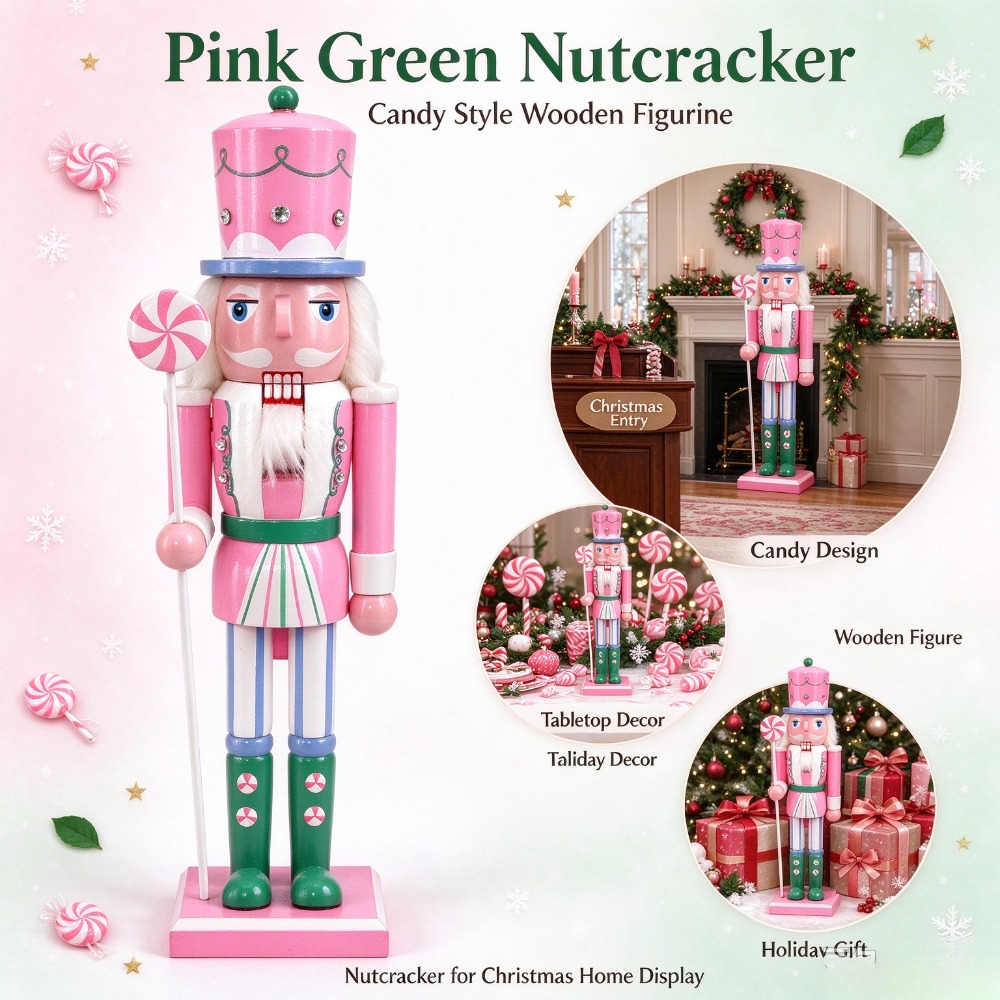 Nutcracker Figurine - 14 Zoll große hölzerne Nussknacker-Soldatenfigur zum