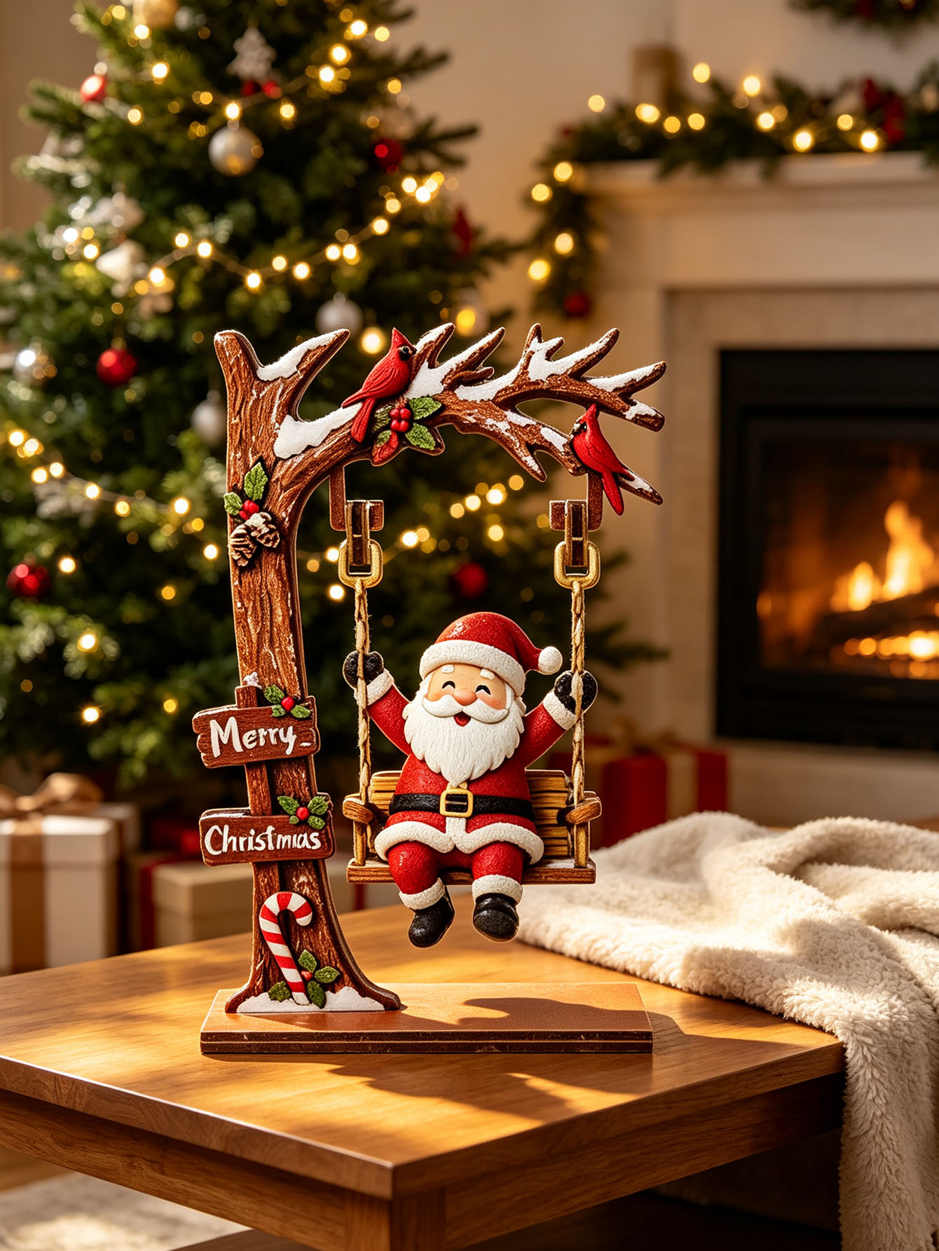 Nutcracker Figurine - Weihnachtsdekorationen aus Holz, lustige Weihnachtsbasteleien im