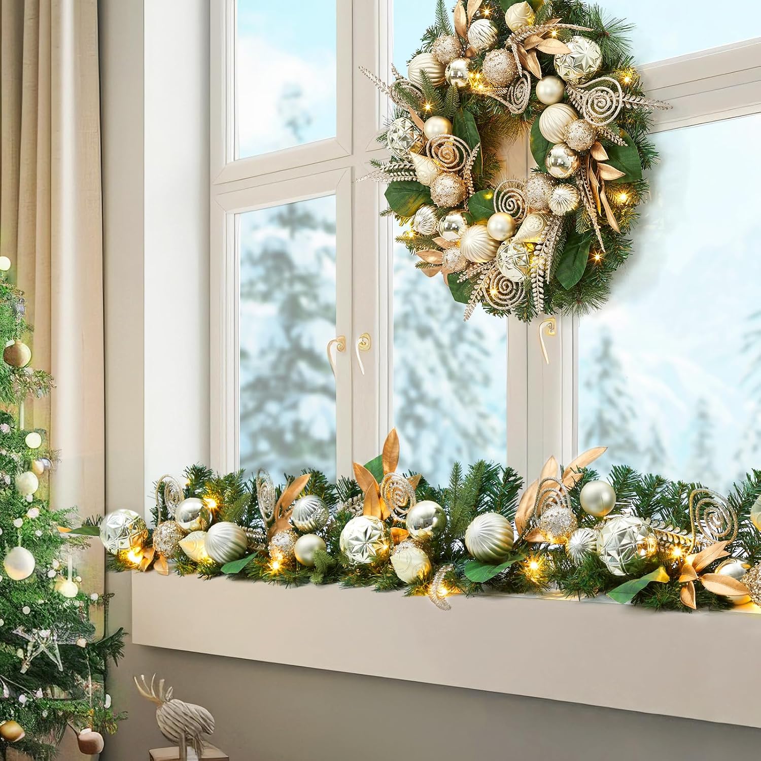 Garvee 24-Zoll-Weihnachtskranz – Led Fairy String Lights Bewertung und Preis