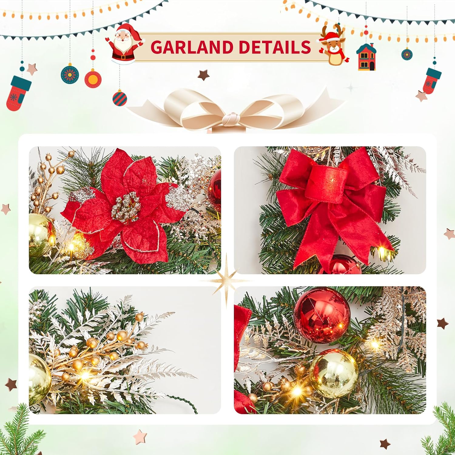 Garvee 6ft Weihnachtsgirlande  – Led Fairy String Lights Bewertung und Preis