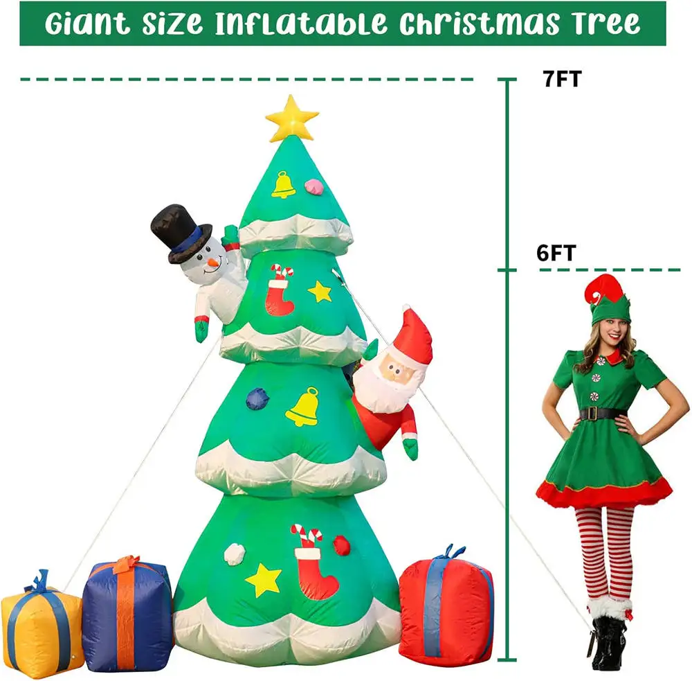 7FT Leuchtender aufblasbarer W – Christmas Tree Artificial Bewertung und Preis