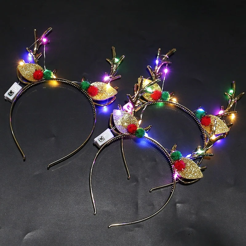 20 Stück leuchtende Weihnachts – Reindeer Antlers Headband Bewertung und Preis