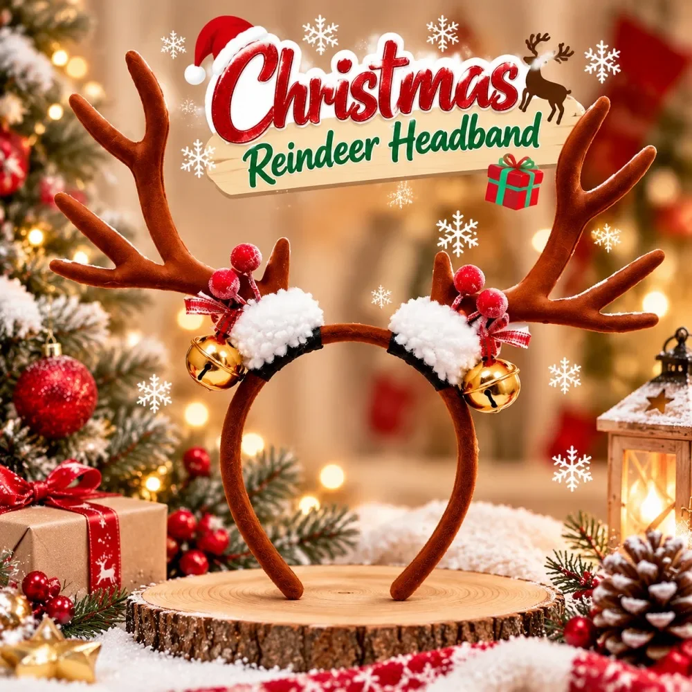 Weihnachts-Haarreif mit Rentie – Reindeer Antlers Headband Bewertung und Preis